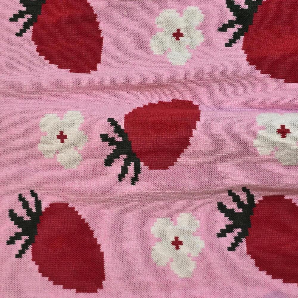 ASOS DESIGN  Pink Strawberry Pattern Sweater 2XL unisex - Picture 2 of 7